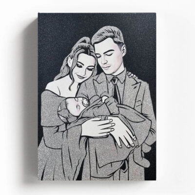 Portrete în sclipici