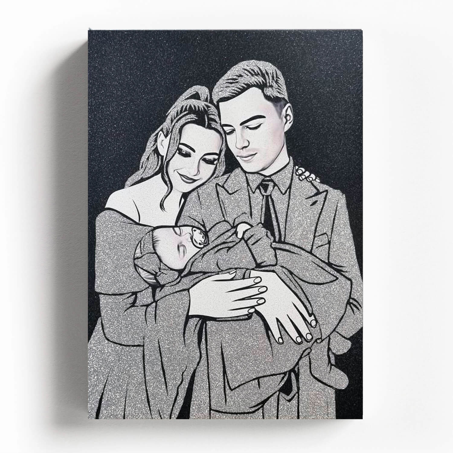 Portrete în sclipici